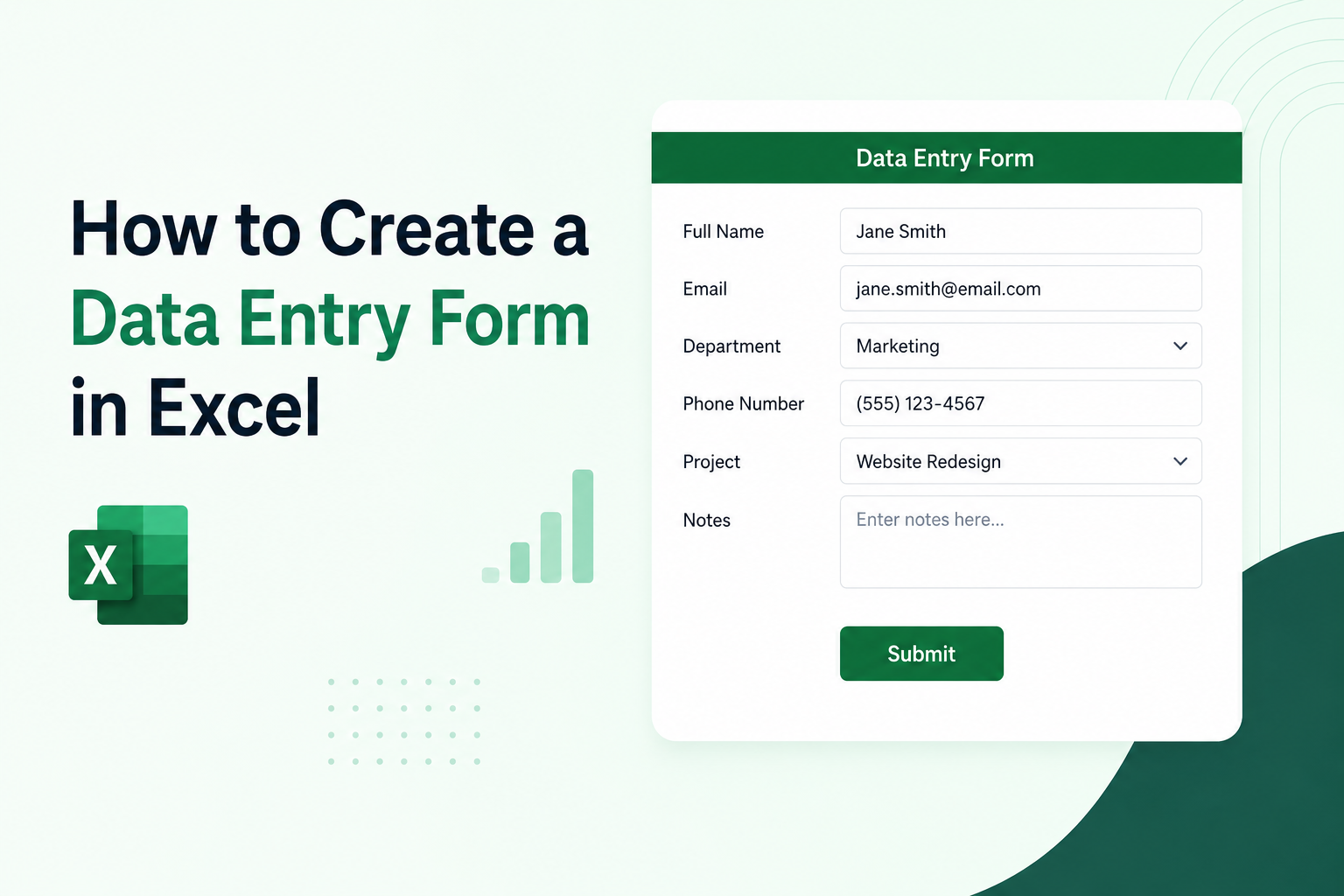 How to Create a Data Entry Form in Excel