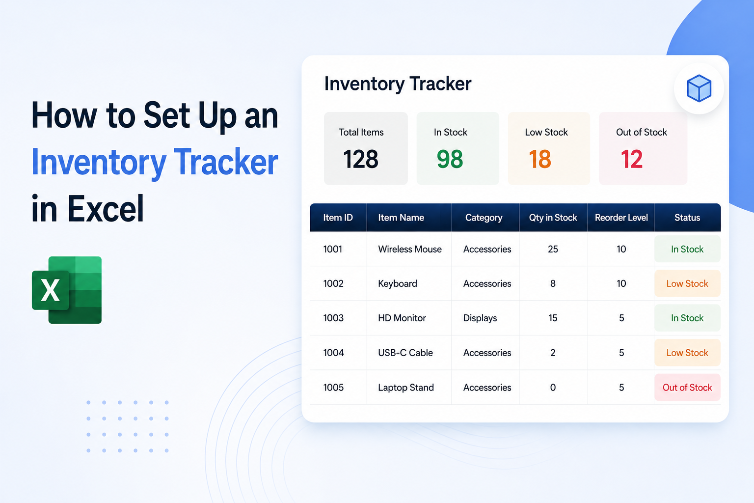 How to Set Up an Inventory Tracker in Excel